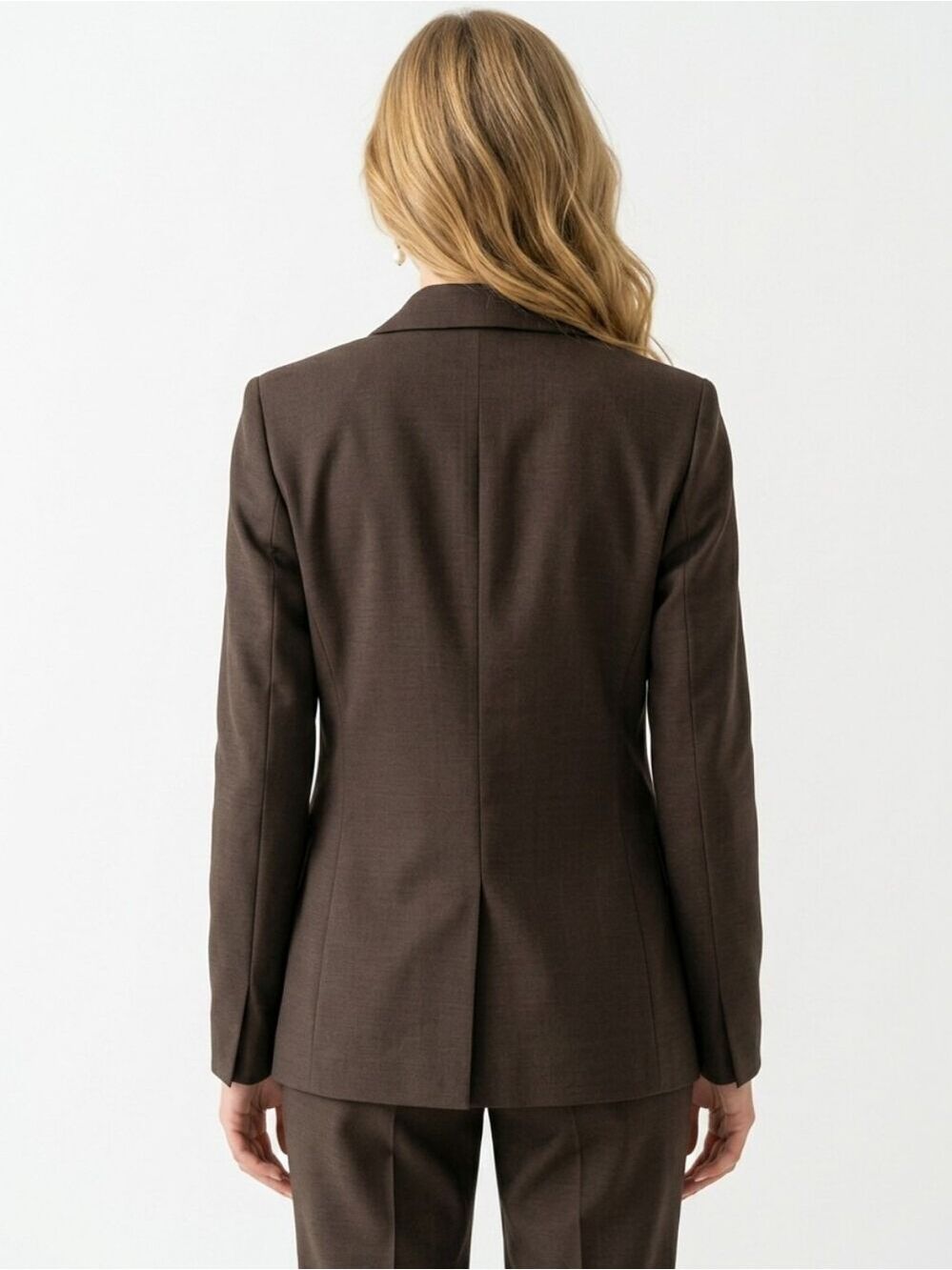 COS Double-Breasted Brown Blazer Jacket - Women's Tailored Coat - Picture 4 of 14